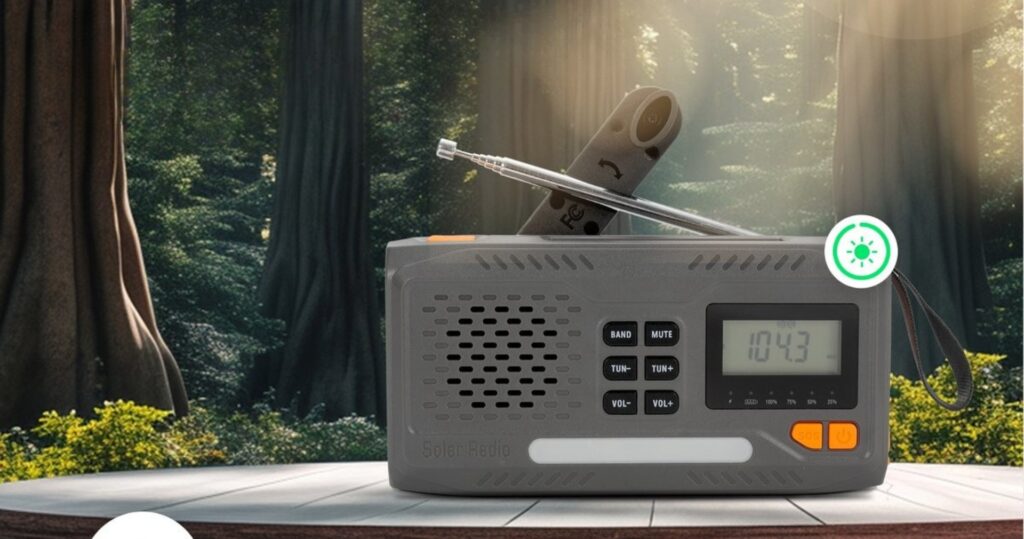 Beste noodradio van 2025 – Enzo Lucci Bluetooth survivalradio met zonnepaneel